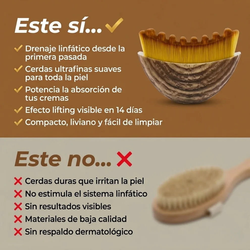 Cepillo para masajes de Drenaje Linfático